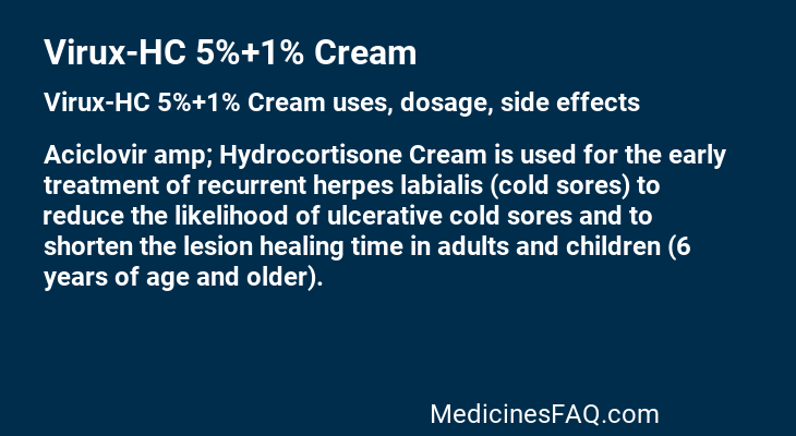 Virux-HC 5%+1% Cream