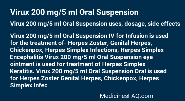 Virux 200 mg/5 ml Oral Suspension