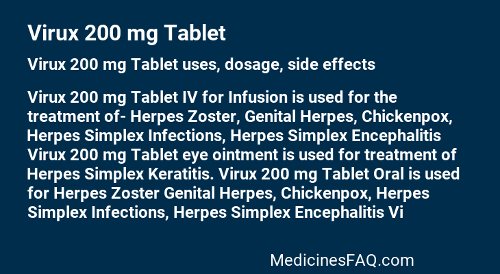 Virux 200 mg Tablet