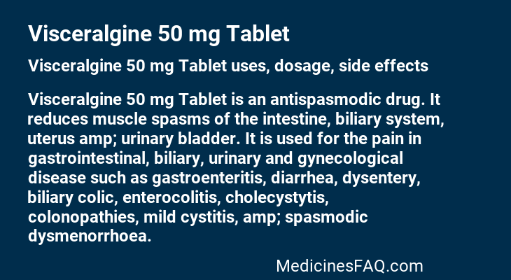 Visceralgine 50 mg Tablet