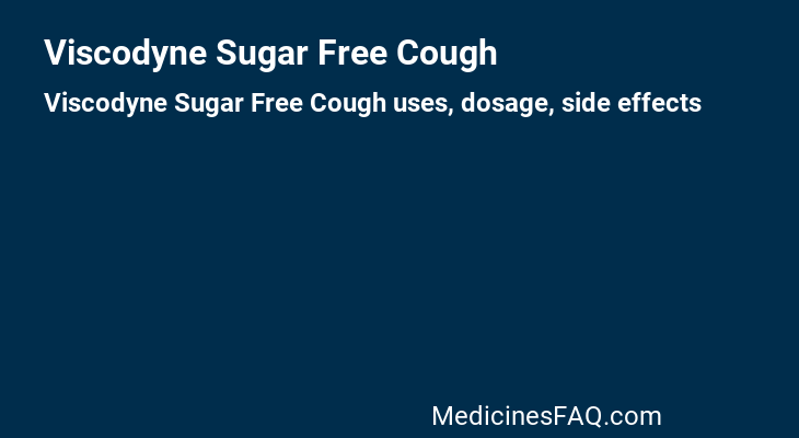 Viscodyne Sugar Free Cough