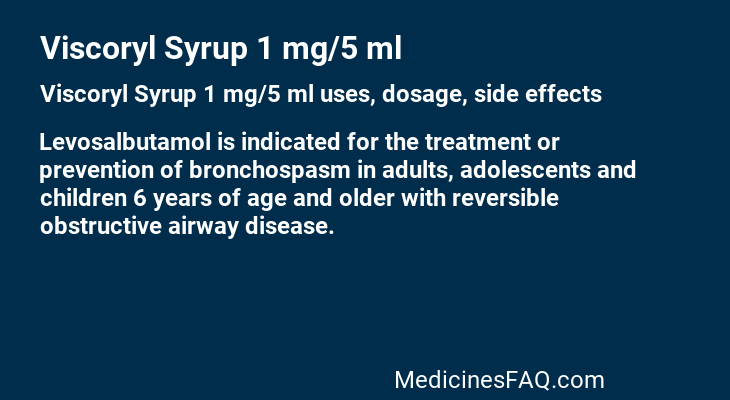 Viscoryl Syrup 1 mg/5 ml