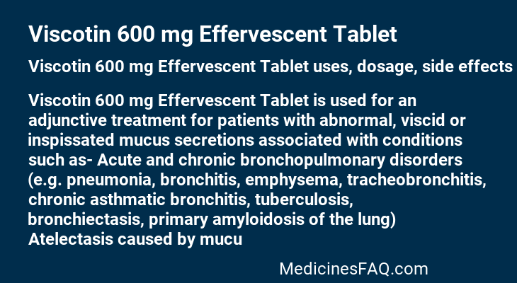 Viscotin 600 mg Effervescent Tablet