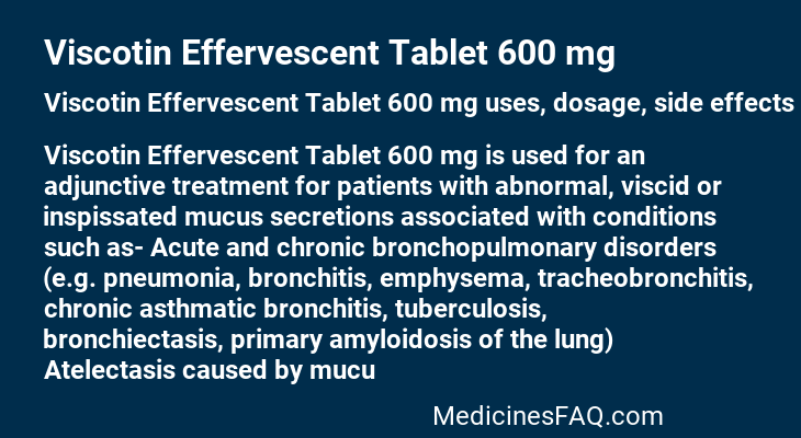 Viscotin Effervescent Tablet 600 mg