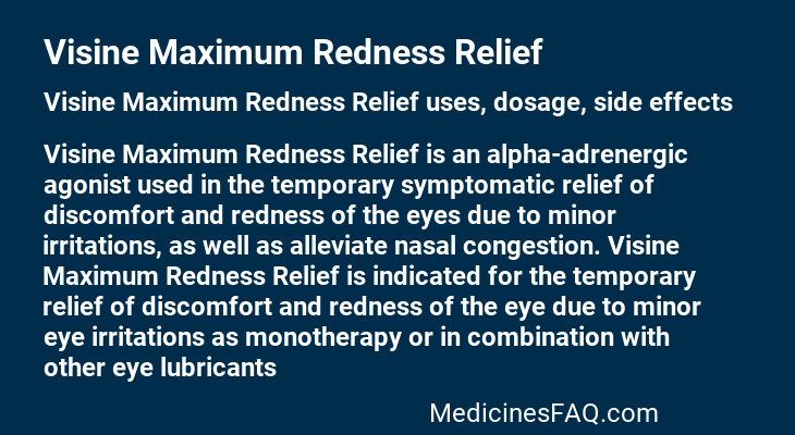 Visine Maximum Redness Relief