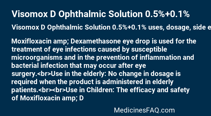 Visomox D Ophthalmic Solution 0.5%+0.1%