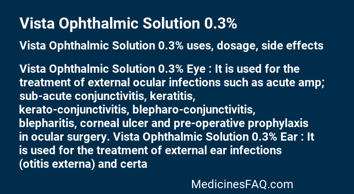 Vista Ophthalmic Solution 0.3%