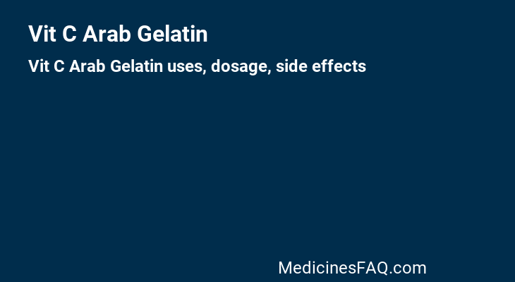 Vit C Arab Gelatin