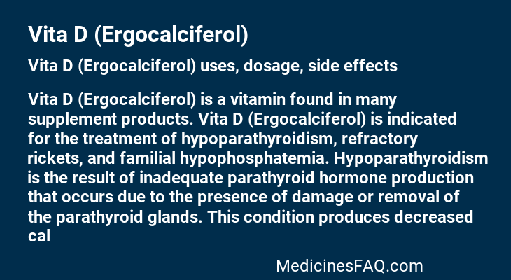 Vita D (Ergocalciferol)