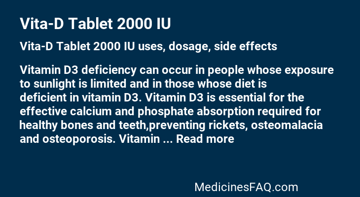 Vita-D Tablet 2000 IU