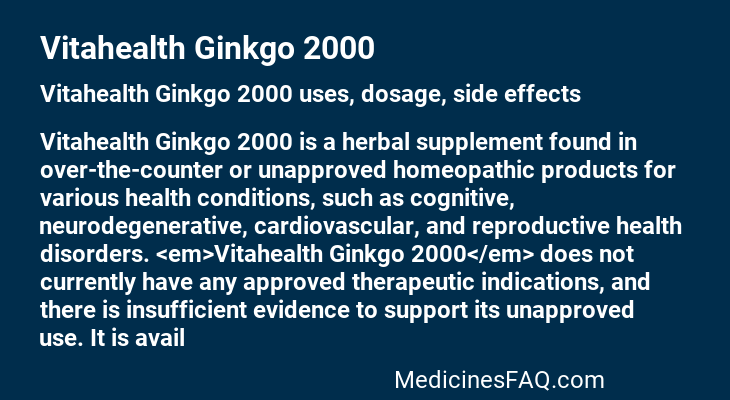 Vitahealth Ginkgo 2000
