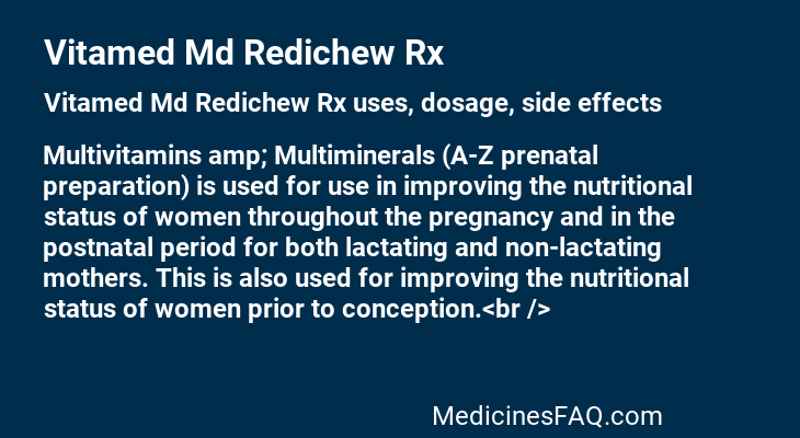 Vitamed Md Redichew Rx