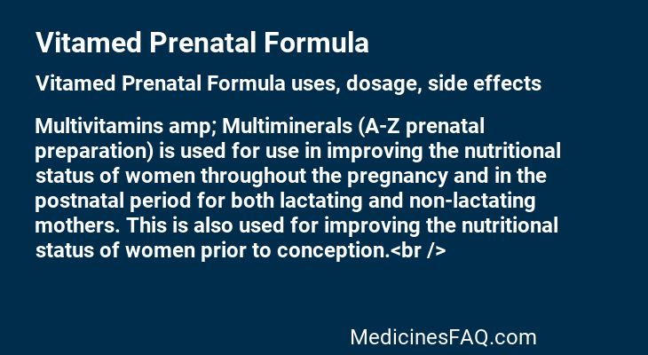 Vitamed Prenatal Formula