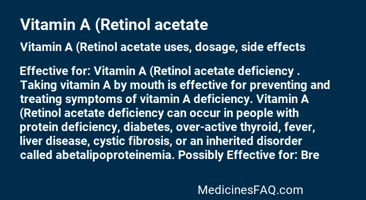 Vitamin A (Retinol acetate