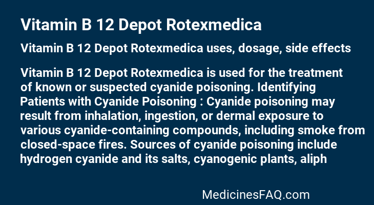 Vitamin B 12 Depot Rotexmedica