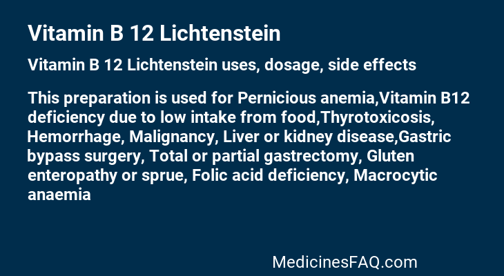 Vitamin B 12 Lichtenstein