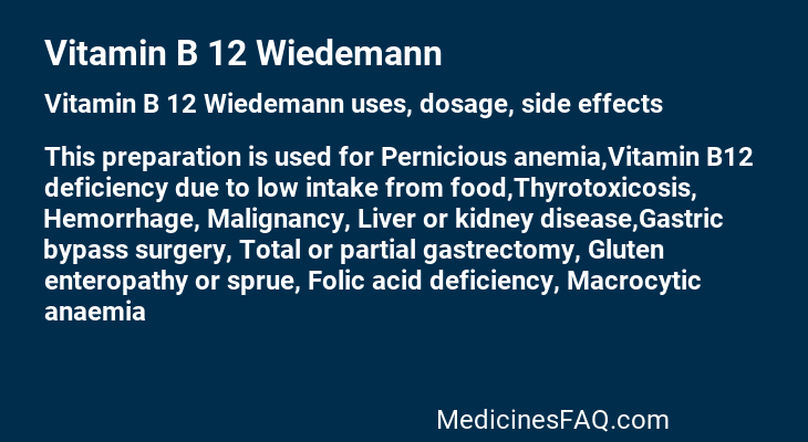Vitamin B 12 Wiedemann