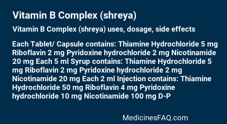Vitamin B Complex (shreya)