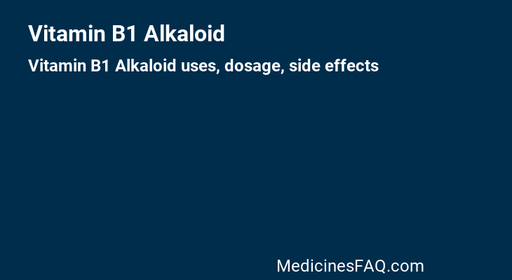 Vitamin B1 Alkaloid