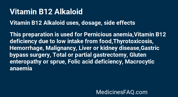Vitamin B12 Alkaloid