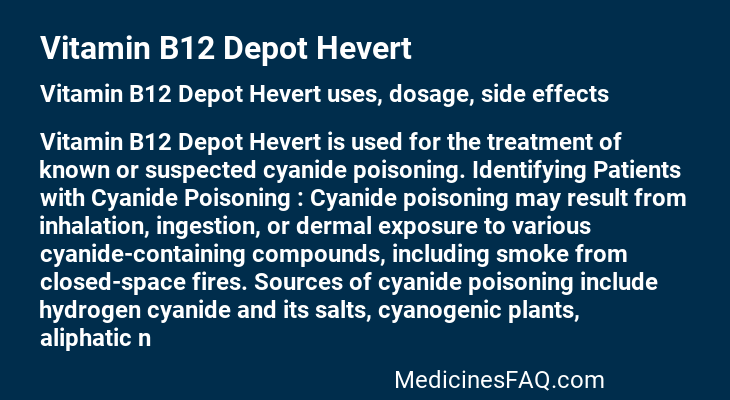 Vitamin B12 Depot Hevert