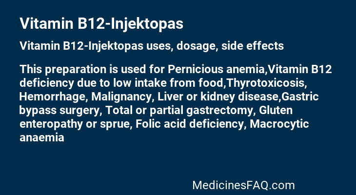 Vitamin B12-Injektopas