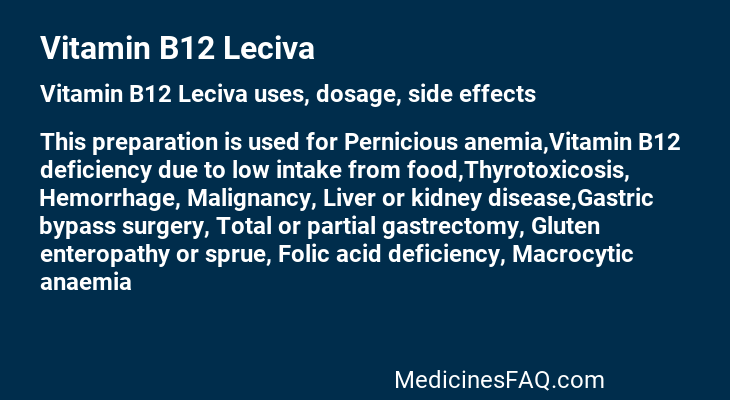 Vitamin B12 Leciva