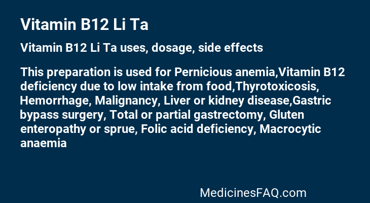 Vitamin B12 Li Ta