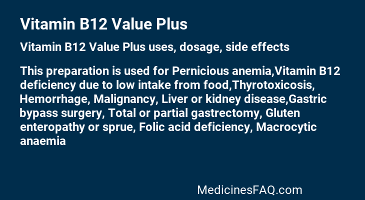 Vitamin B12 Value Plus