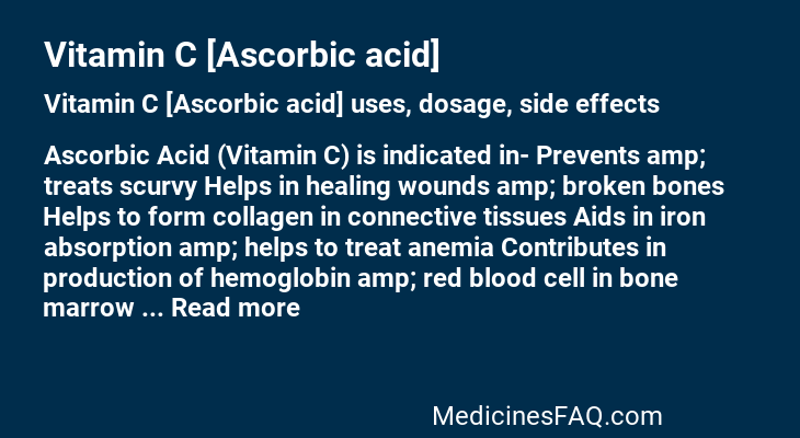 Vitamin C [Ascorbic acid]