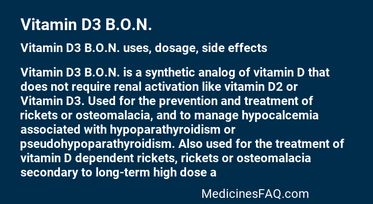 Vitamin D3 B.O.N.