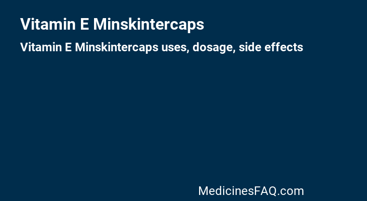 Vitamin E Minskintercaps