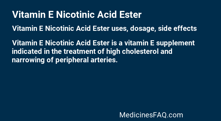 Vitamin E Nicotinic Acid Ester