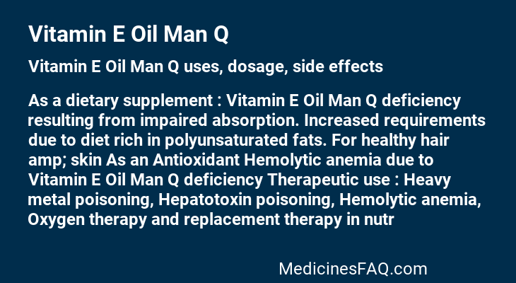 Vitamin E Oil Man Q