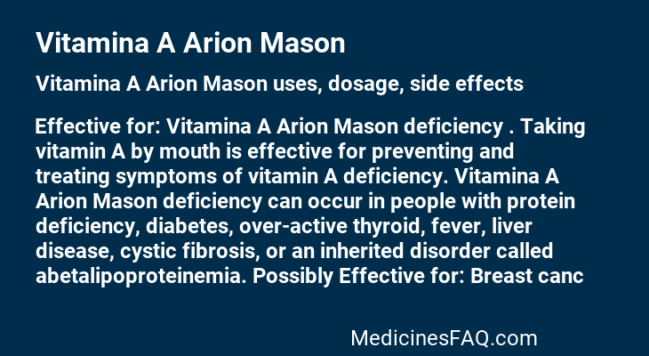 Vitamina A Arion Mason