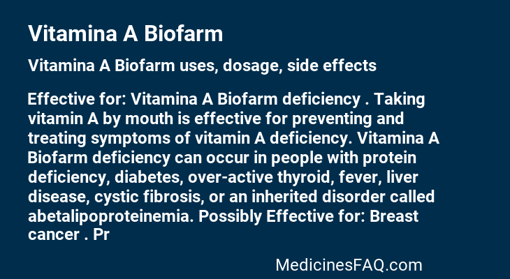 Vitamina A Biofarm