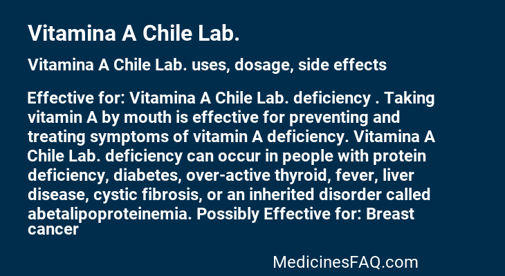 Vitamina A Chile Lab.