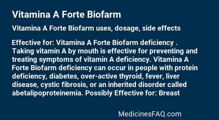 Vitamina A Forte Biofarm