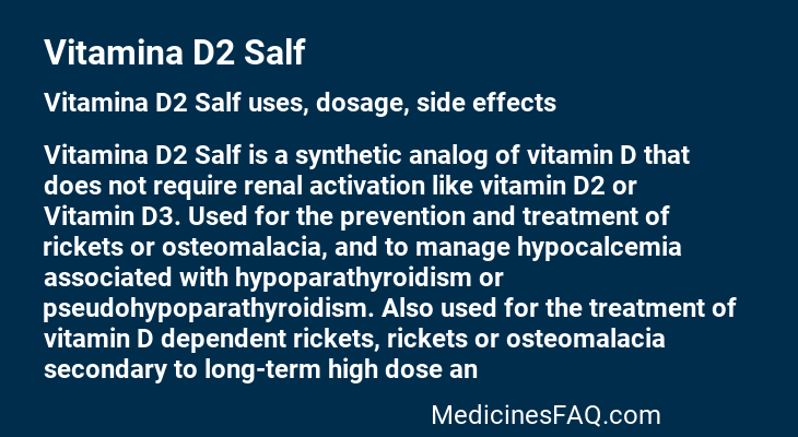 Vitamina D2 Salf