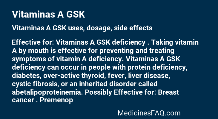 Vitaminas A GSK