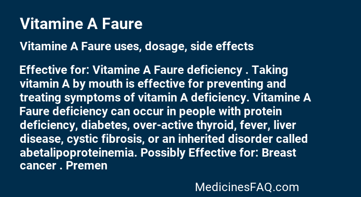 Vitamine A Faure