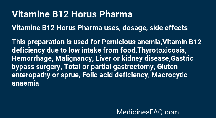 Vitamine B12 Horus Pharma