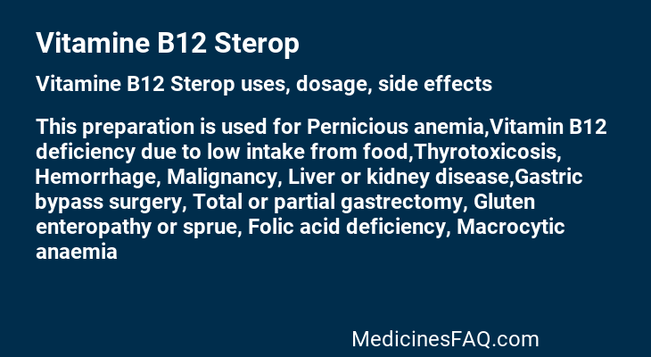Vitamine B12 Sterop