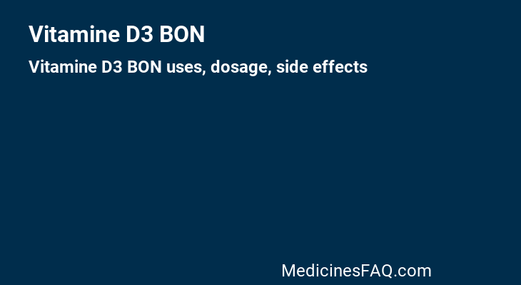 Vitamine D3 BON