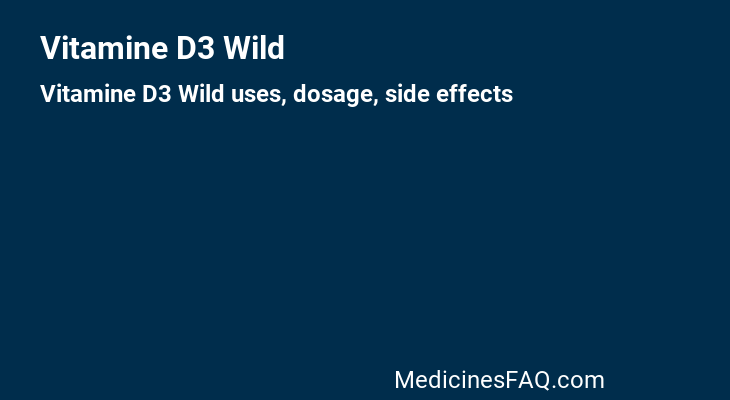 Vitamine D3 Wild