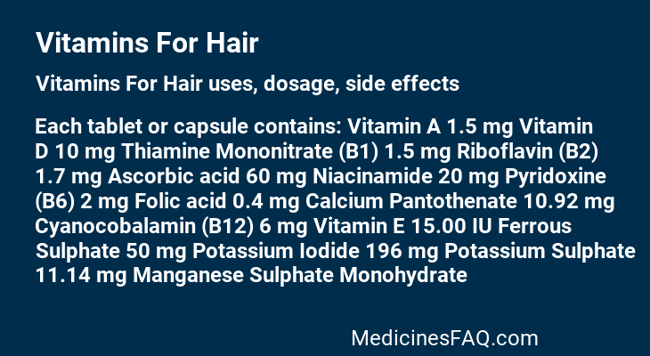 Vitamins For Hair