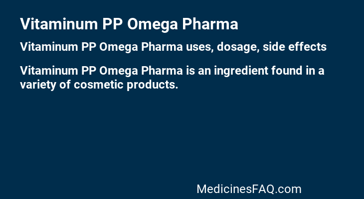 Vitaminum PP Omega Pharma