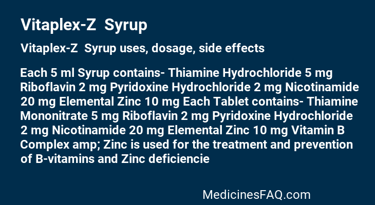 Vitaplex-Z  Syrup