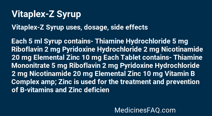 Vitaplex-Z Syrup