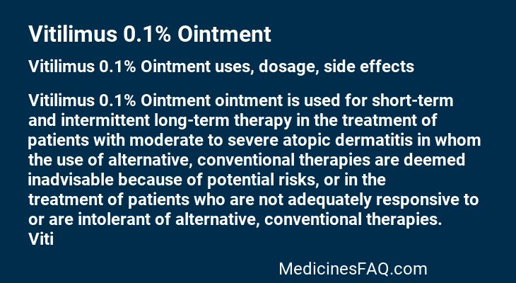 Vitilimus 0.1% Ointment